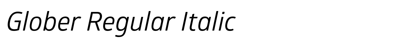 Glober Regular Italic